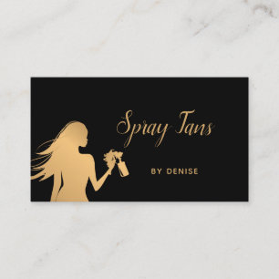 Spray Tan Mobile Spray Tan Guld Glittering Girl Visitkort