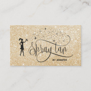 Spray Tan Mobile Spray Tanning Glittering Girl Visitkort