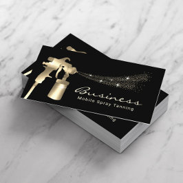 Spray Tan Modern Guld Mobile Tanning Visitkort