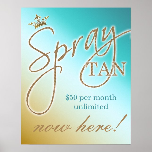 Spray Tan Tanning SALE Poster (Framsidan)