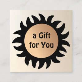 Spray Tan Tanning Salon Gift-certifikat Fyrkantigt Visitkort