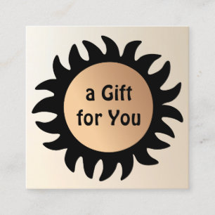 Spray Tan Tanning Salon Gift-certifikat Fyrkantigt Visitkort