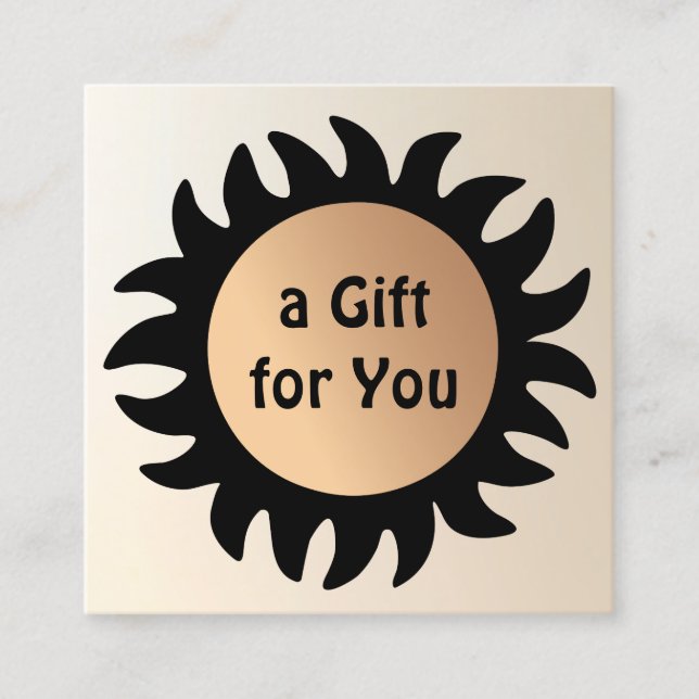 Spray Tan Tanning Salon Gift-certifikat Fyrkantigt Visitkort (Framsida)