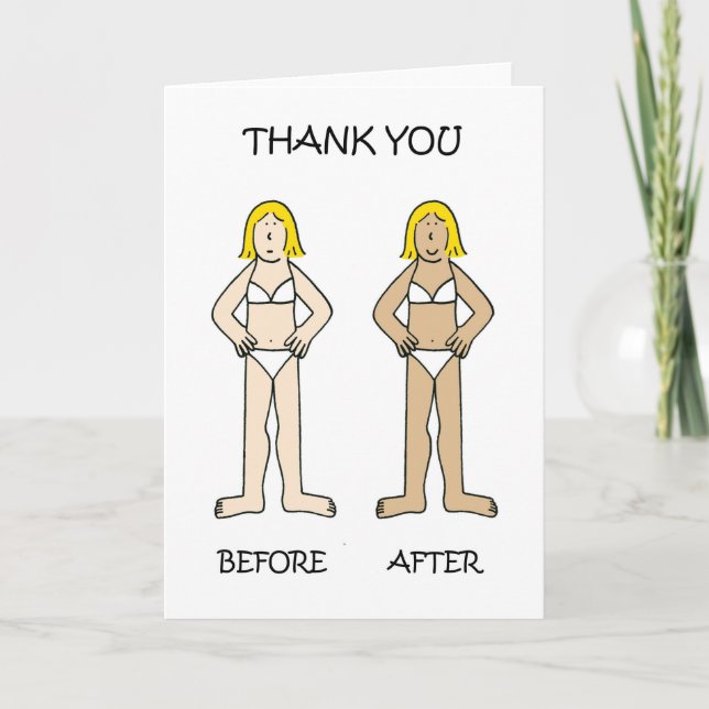 Spray Tan Technician Tack. Tack Kort (Framsida)