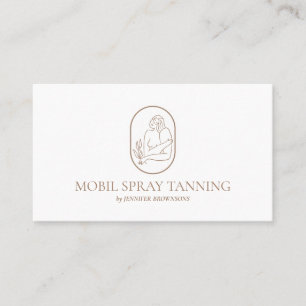 Spray Tanning Boho Body Skincare logotyp Visitkort