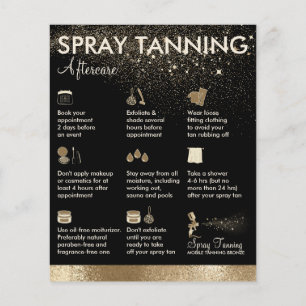 Spray Tanning Bronze Body Paint Aftercare Tips Flygblad