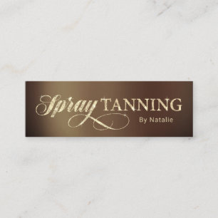 Spray Tanning Elegant Guld & Tan Mini Visitkort