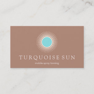 Spray Tanning Tan och Turcos Sol Logotyp Visitkort
