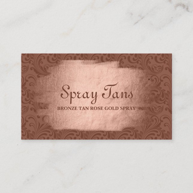 Spraybronsade virvlar visitkort (Framsida)