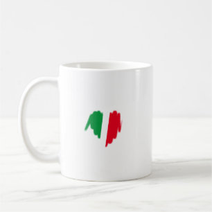 Sprayed Italy Flagga Graffiti Heart Graphic Kaffemugg