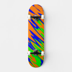 Sprayfärg Orange Blå Lime  Mini Skateboard Bräda 18,5 Cm