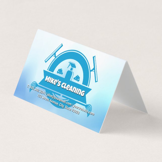 Sprayflaska | Squeegee Visitkort (Framsida)
