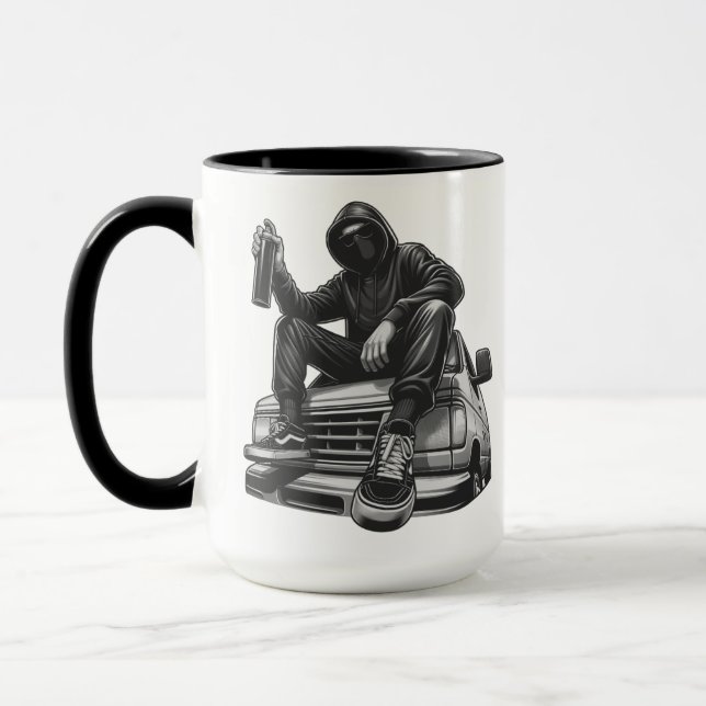 Spraykonst Är Mitt Språk tekoppsdesign Mugg (Vänster)
