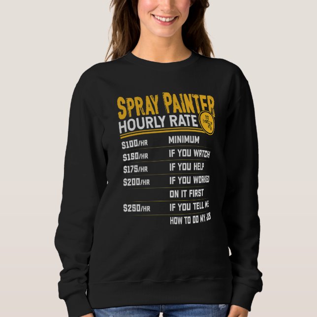 Spraymålare timpris  Målning Sprutmålare Konstnär T Shirt (Framsida)