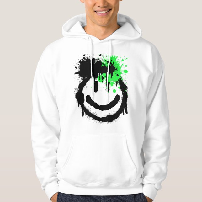 SprayPaint Smile Mind Hoodie (Framsida)