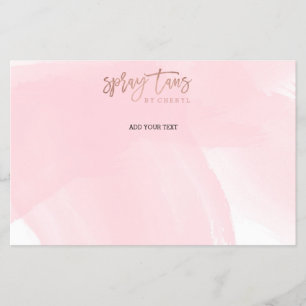 Spraytans logotyp elegant ro guld typografi rosa flygblad