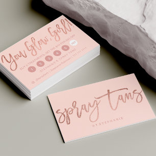 Spraytans logotyp elegant ro guld typografi visitkort