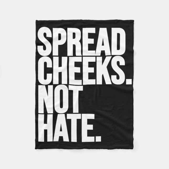 Spread Cheeks Hate ej LUNNE Fitness och Worko Fleecefilt (Framsidan)