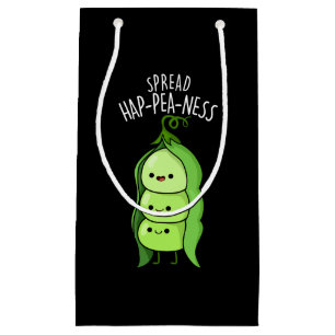 Spread Hap-pea-ness Funny Peas Pun Mörk BG