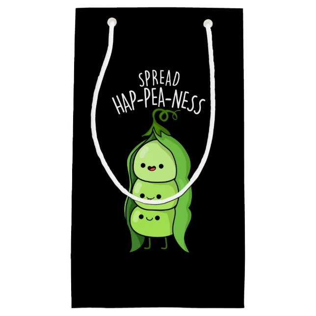 Spread Hap-pea-ness Funny Peas Pun Mörk BG (Framsidan)