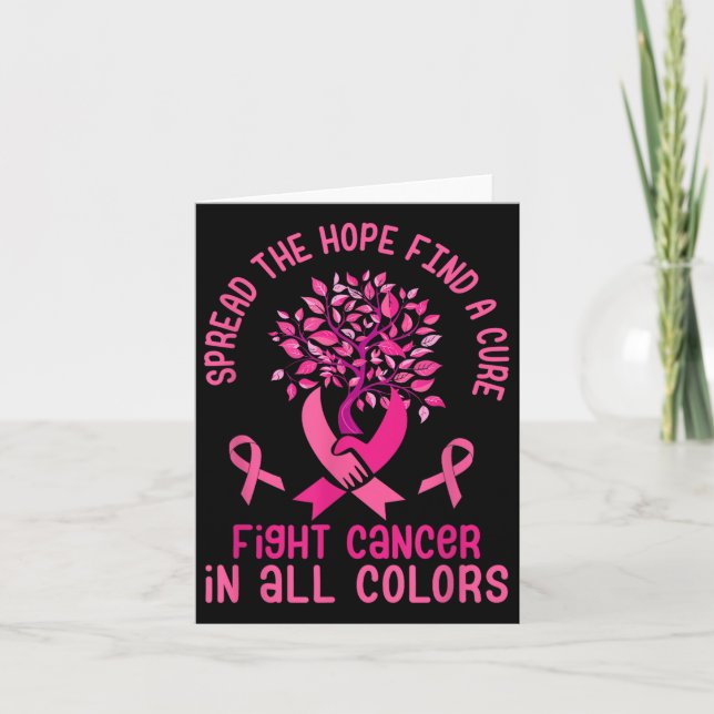 Spread Hope Find Cure Fight Cancer Breast Cancer S Kort (Framsida)