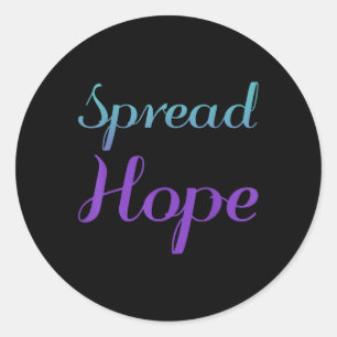 Spread Hope, Mental Health Awareness Runt Klistermärke