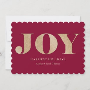 Spread Joy Editable Färg No Photo Helgdag Card Julkort