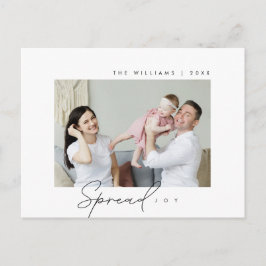 Spread Joy, God jul Hälsning, Family Photo Vykort