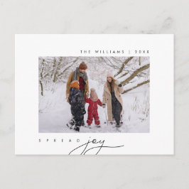 Spread Joy, God jul Hälsning, Family Photo Vykort