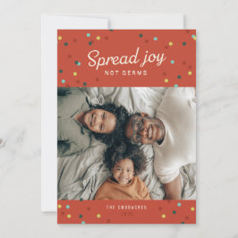 Spread Joy, inte Germs Flat Helgdag Card Julkort