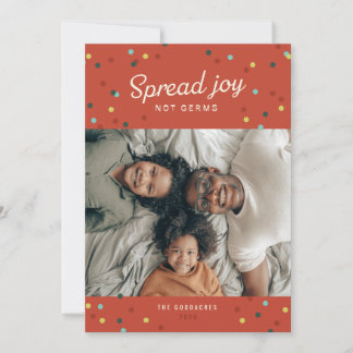Spread Joy, inte Germs Flat Helgdag Card Julkort