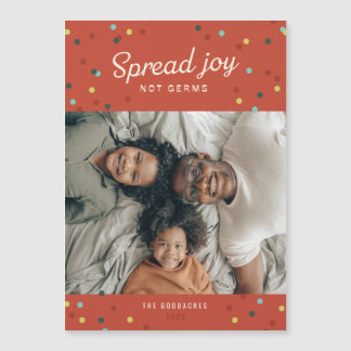 Spread Joy, inte Germs Helgdag Magnetic Card