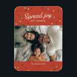 Spread Joy, inte Germs Helgdag Photo Magnet<br><div class="desc">Ett kort för helgdag av perfekt för 2020 års COVID-19-pandemi. Uppmuntra din familj och dina vänner att "Sprid Joy Not Germs" med det här festliga helgdag-kortet.</div>