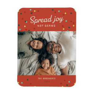 Spread Joy, inte Germs Helgdag Photo Magnet