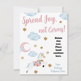 Spread Joy Not Germs Kids Hand Sanitizer Gift Card Kort