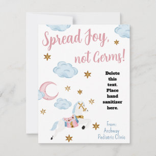 Spread Joy Not Germs Kids Hand Sanitizer Gift Card Kort