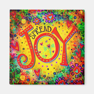 Spread Joy Roligt Cheerful Upliiting Trendig Cute Magnet