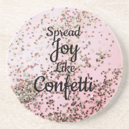 Spread Joy som Konfetti-Rosa Underlägg