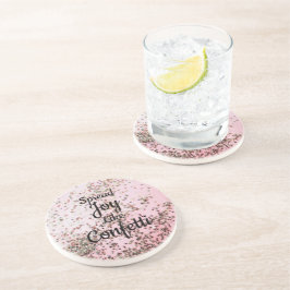 Spread Joy som Konfetti-Rosa Underlägg