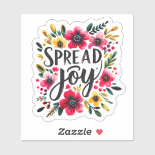 Spread Joy with Vibrant Flowers Klistermärken