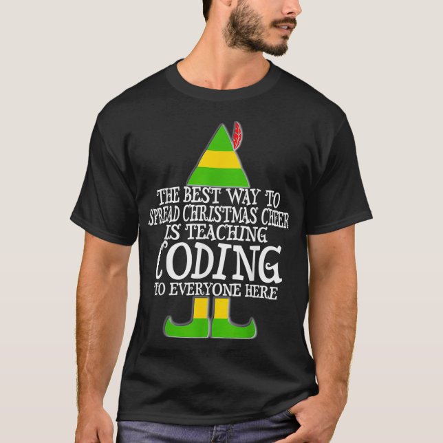 Spread jul Cheer Coder Computer Coder Progr T Shirt (Framsida)