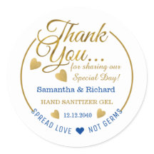 Spread Kärlek Blue Guld Tack Sanitizer-favoriter