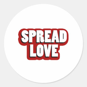 Spread Kärlek design Runt Klistermärke