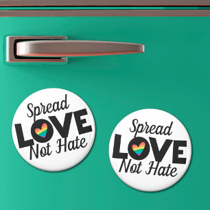 Spread Kärlek hatar inte hbt-pridets regnbåge Magnet