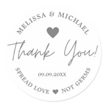 Spread Kärlek inte Germs Bröllop Silver Tack