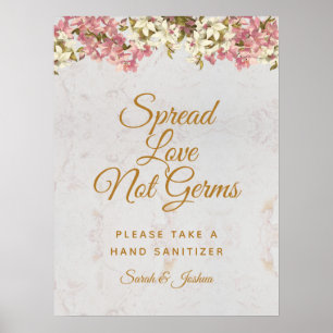 Spread Kärlek inte Germs Rosa Orchids skript Bröll Poster