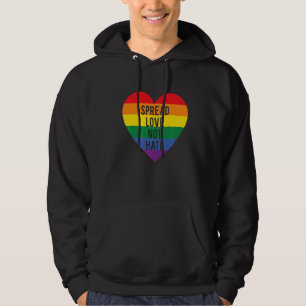 Spread Kärlek inte Hate LGbt Bisexual Queer Gay pr Hoodie