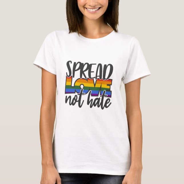 Spread Kärlek inte Hate T-Shirt (Framsida)