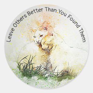 Spread Kärlek & Kindness inspirationsluckor Runt Klistermärke