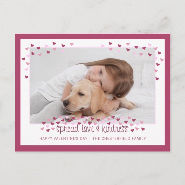 SPREAD KÄRLEK OCH KINDNESS Valentine Helg Vykort (Framsida)